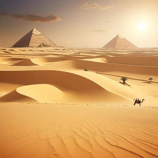 Prompt: desert sands egyptian era