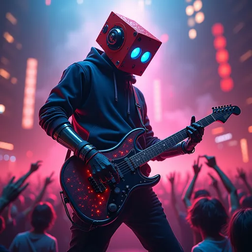 Prompt: @YIopm7LGiIfmx5C4hM8O is playing guitar
