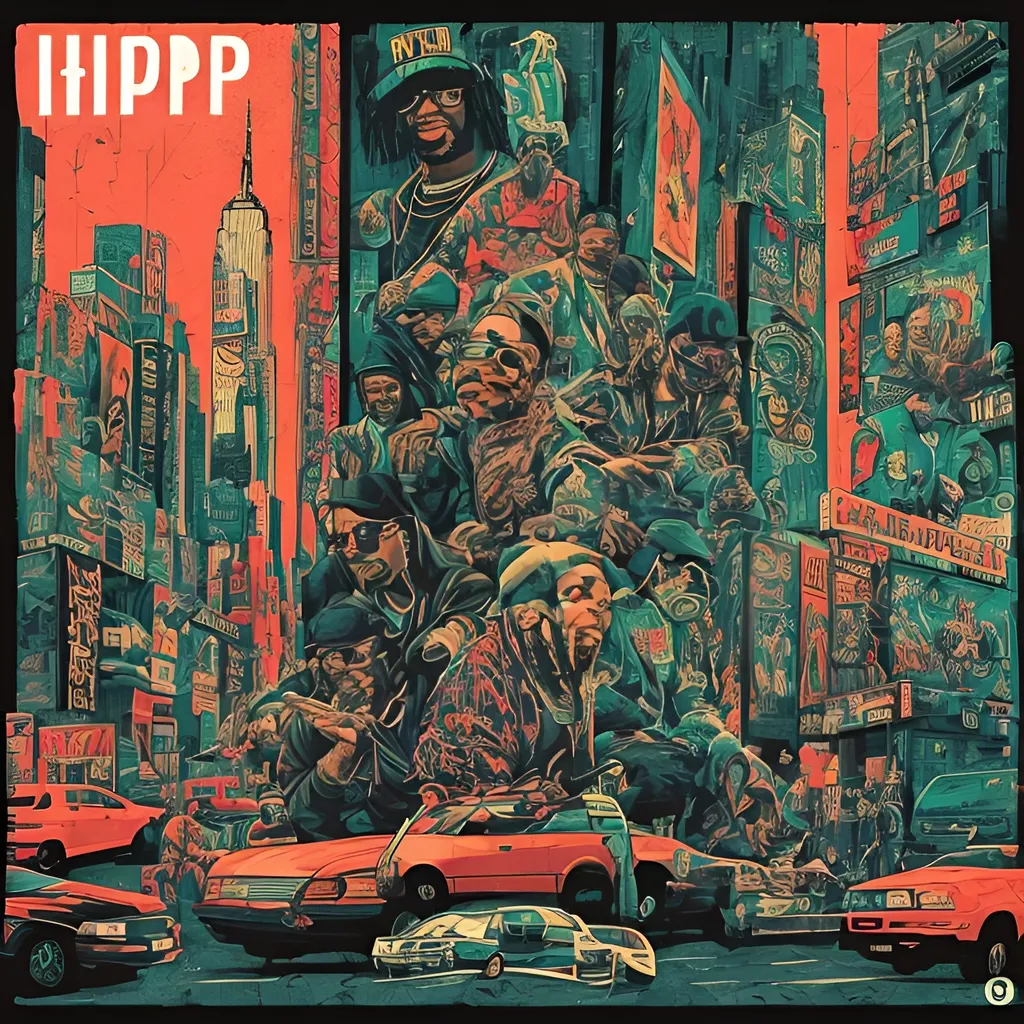 hip hop album cover art in new york style