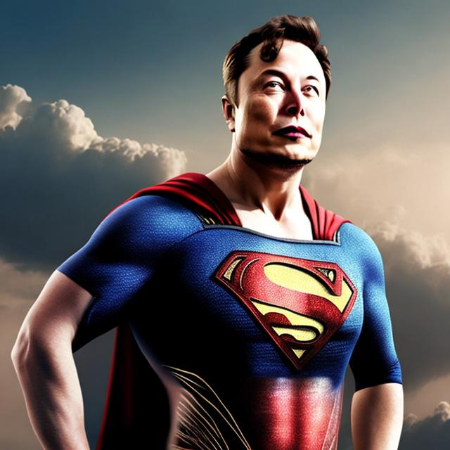 Prompt: elon musk as superman