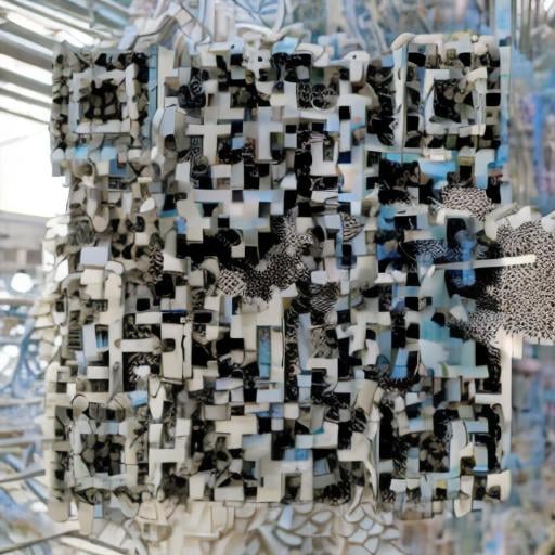 Prompt: The QR code transforms into a machine entirely constructed from organic elements like vines, flowers, or even crystal formations. Use terms like "biomimicry," "surreal," and "organic.