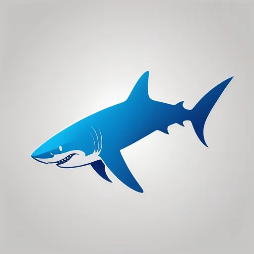 Prompt: (logo design), bright blue shark silhouette, modern and minimalist style, single color outline, simple yet striking, vibrant blue against a clean background, emphasizing sleek lines and negative space, perfect for a volleyball theme, professional and clean aesthetics, high-quality vector design, appealing for sports branding.