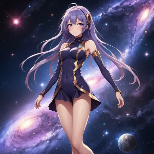 Prompt: Fullbody High quality hot galaxy anime girl