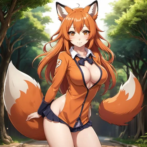 Prompt: Hot fullbody anime fox girl