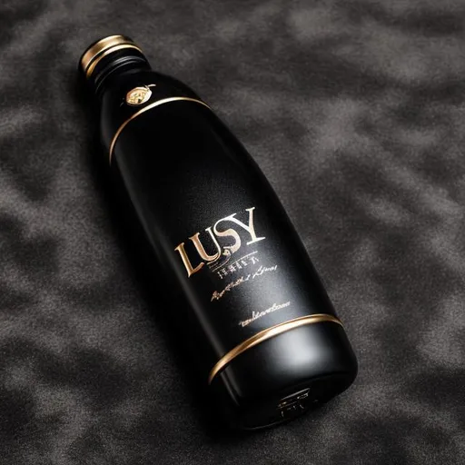 Prompt: Close up shooting luxury black water bottle for high end people.(No logos)