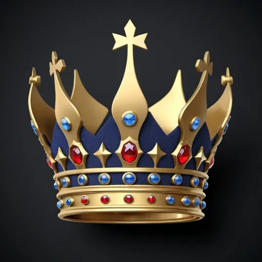 Prompt: Crown Emblem: A crown symbolizes royalty and authority. A stylized crown can convey a sense of prestige and high standing.