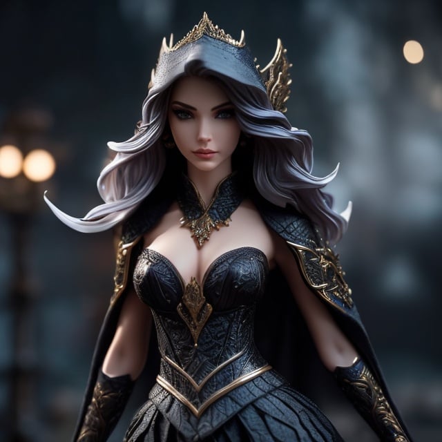 Prompt: (full body view pose:1,5), Photo realistic, young elf woman, porcelain skin, (grey eyes:0,5), gorgeous dark battle robe, ultra detailed, (light-brown long hair:1,5), ((dark:1,0) facial mourning veil:2,0), desert landscape, detailed gorgeous face, ultra high definition, 8k, unreal engine 5, masterpiece, ominous, highly detailed, ultra high quality model, SF