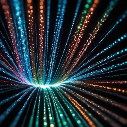 Prompt: looking at AI through a fibre optic cable
