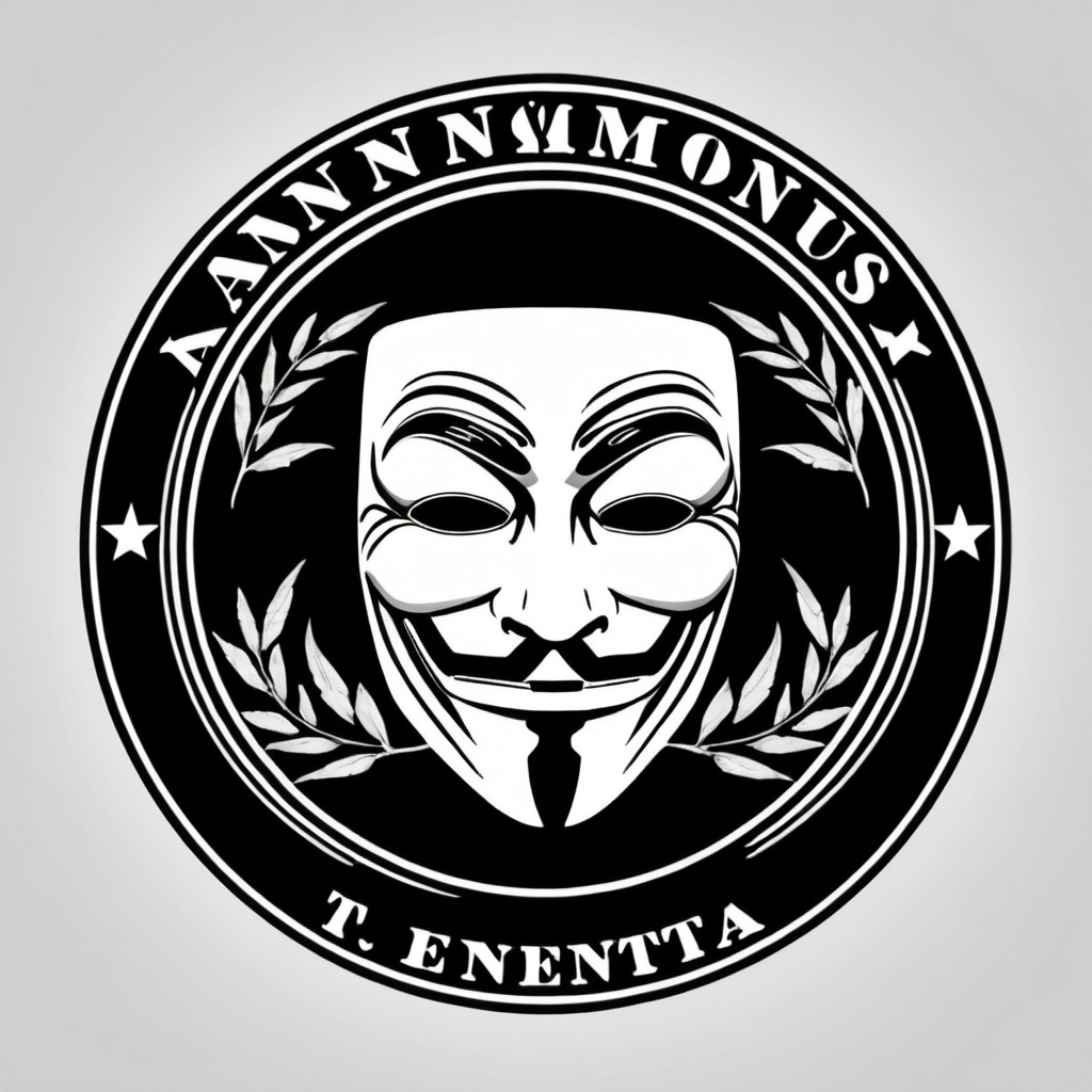 anonymous logo circle with vendetta mask add 