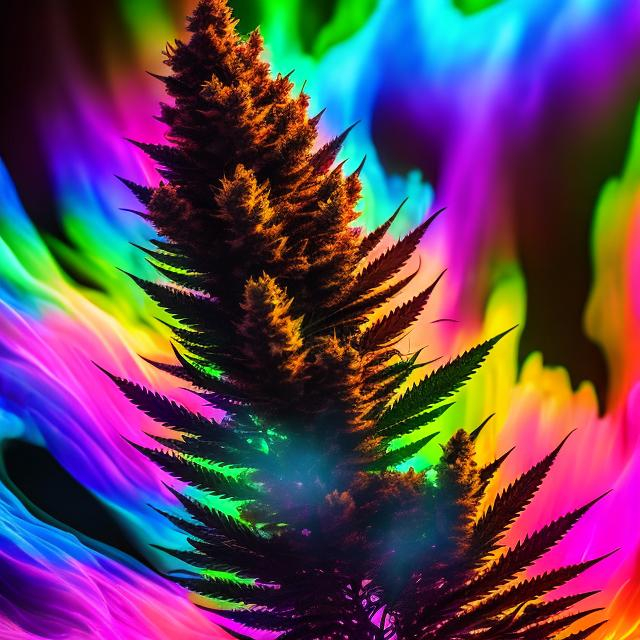 Prompt:  using advanced generative ai::, create a   warm crystal clear::  florescent ,rainbow 🌈colored marijuana XL dystopian dreamscape rainforest  NFT 64KHD HYPERREALISTIC HYPERDETAILED DIGITAL HIPERFUSION TECHNOLOGY bold&thick rich colors and dense contoured Sdxl graphicsFuturism 