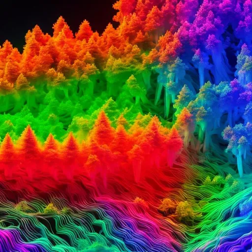 Prompt:  using advanced generative ai::, create a   warm crystal clear::  florescent ,rainbow 🌈colored marijuana XL dystopian dreamscape rainforest  NFT 64KHD HYPERREALISTIC HYPERDETAILED DIGITAL HIPERFUSION TECHNOLOGY bold&thick rich colors and dense contoured Sdxl graphicsFuturism 