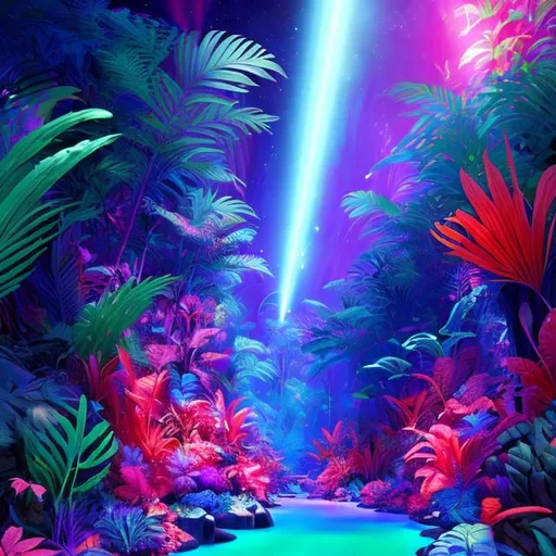 Prompt: (((Neon ORANGE)+RAZBERRY-PINK))colored tropical ~~~~rainforest)🏝🌌 in deep space~~}🔮🌌 bold&thick rich colors &shapes } contourd immerse} tilt-shift 》} 8KHDR VAPORWAVE STYLE ♤GALACTIC 🔮DREAMWAVE dreamscape rainforest NFT"