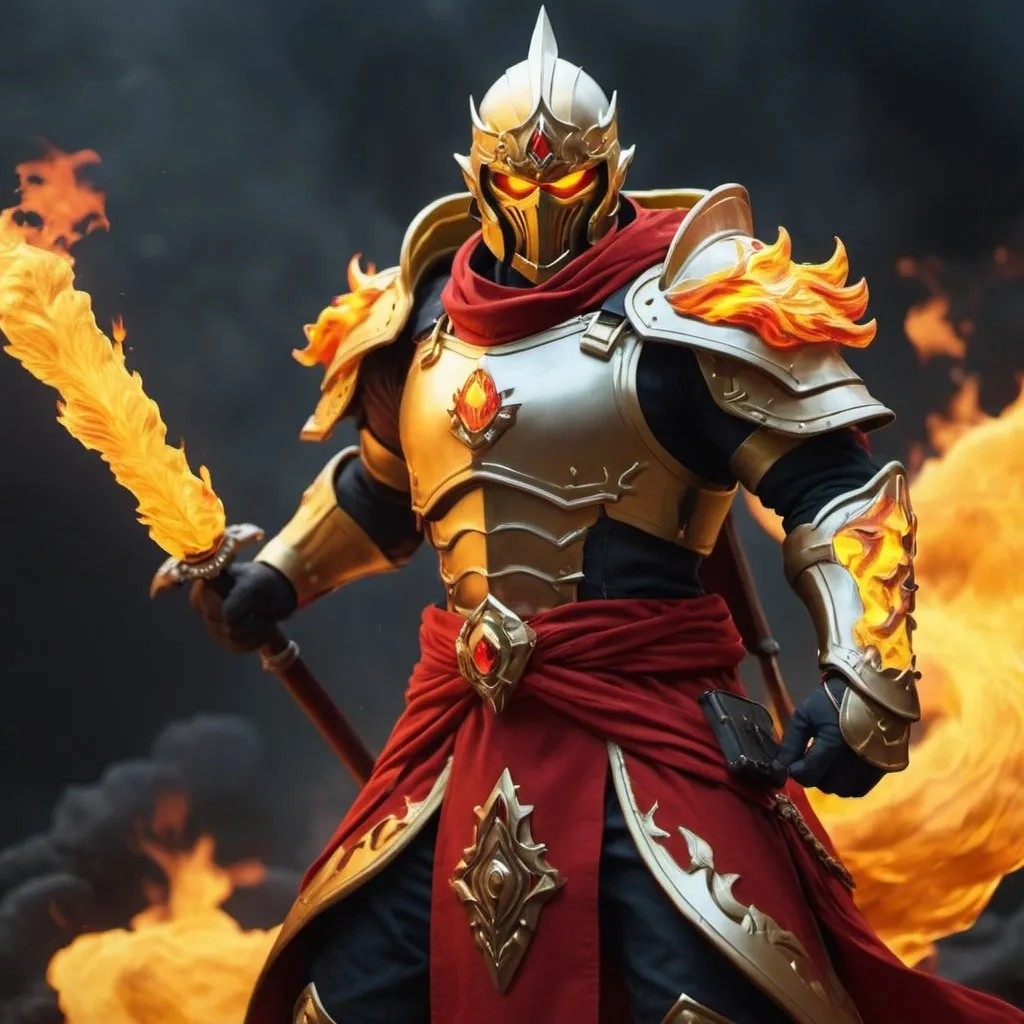 Prompt: PHANTON HERO  MASTER WARRIOUS SOLDIER OF FIRE YELLOW
   ELITE    4K

