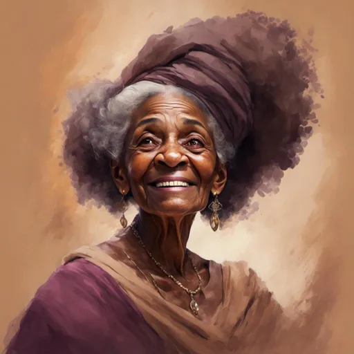 Prompt: <mymodel>Professional painting of an old brown skin woman being silly, intricate details, illustration, UHD, 4K