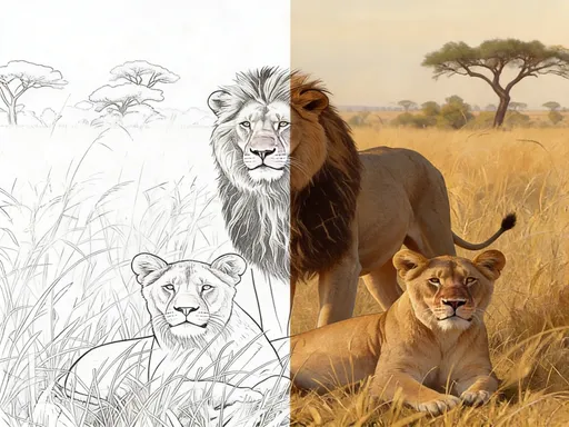 Prompt: split image using both reference images
