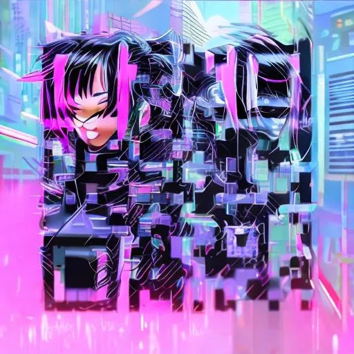 Prompt: Futuristic anime girl, cyberpunk aesthetic, high-tech attire, sleek and stylish design, vibrant neon accents, anime-inspired character, futuristic fashion, edgy and dynamic look, futuristic accessories, cybernetic enhancements, high-energy and vibrant, tech-infused attire, unique hairstyle, sci-fi anime vibes, virtual reality elements, futuristic city backdrop, anime character in a high-tech world, dynamic pose, futuristic anime fashion statement
