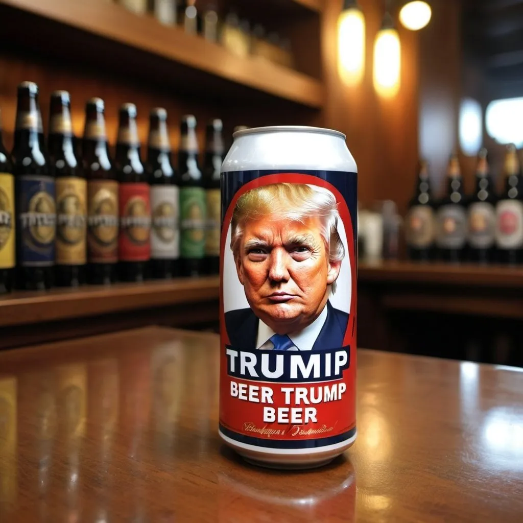 Prompt: DONALD TRUMP BEER
