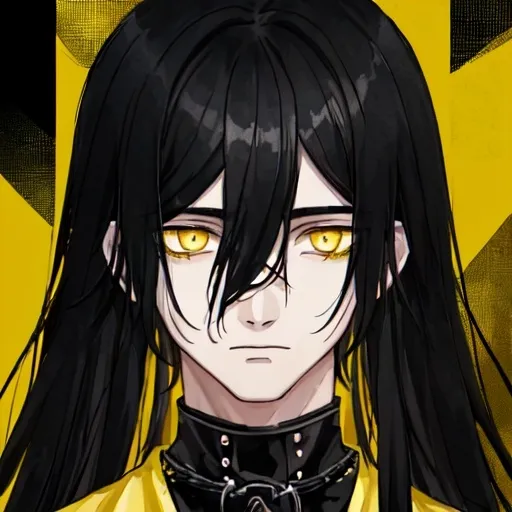 Prompt: Boy_whith_black_hair_and_yellow_eyes
Whith_black_cout