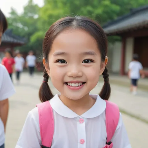 Prompt: 8k professional Asian kid girl  beauty smile cute happy face 