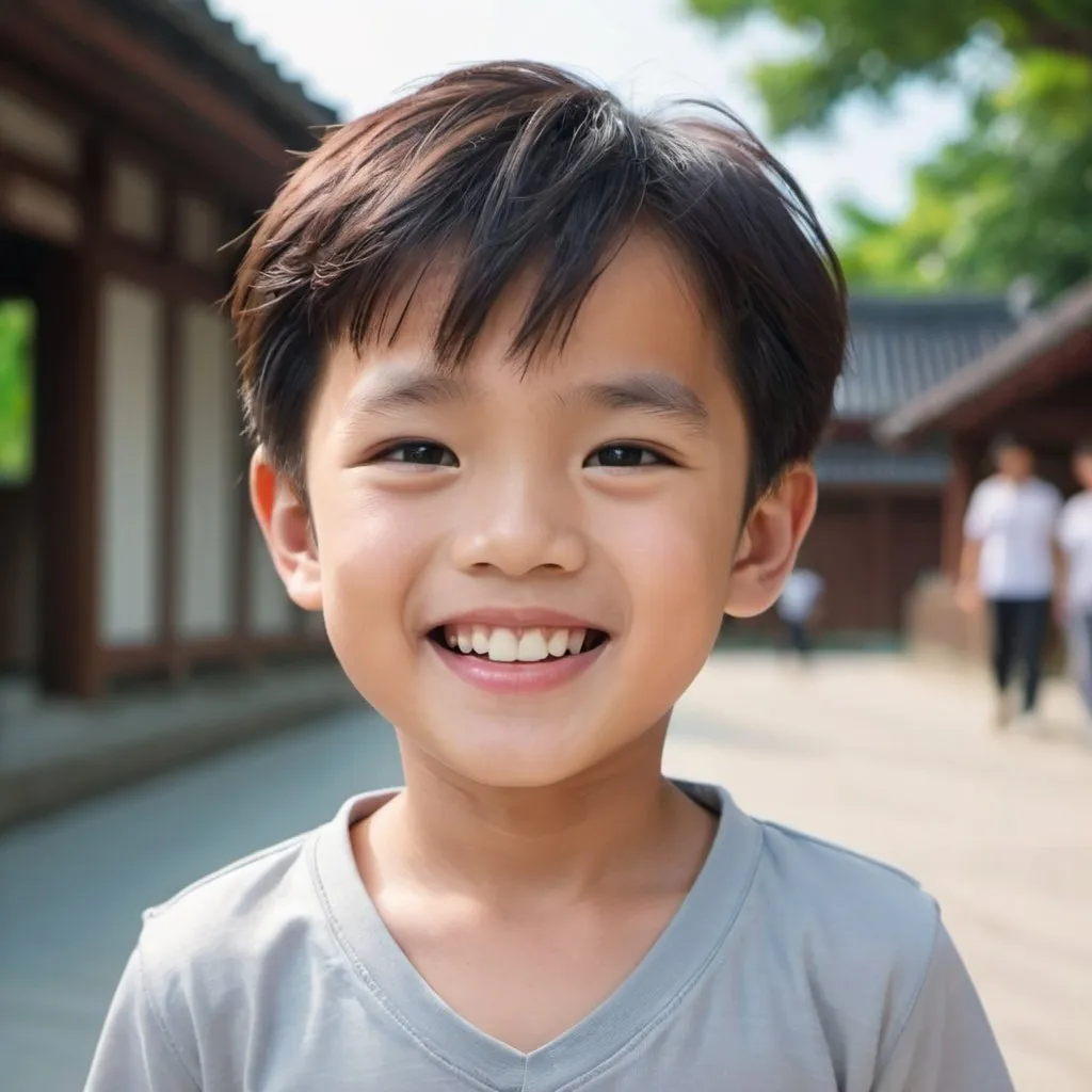 Prompt: 8k professional asian kid boy beauty smile cute happy face 