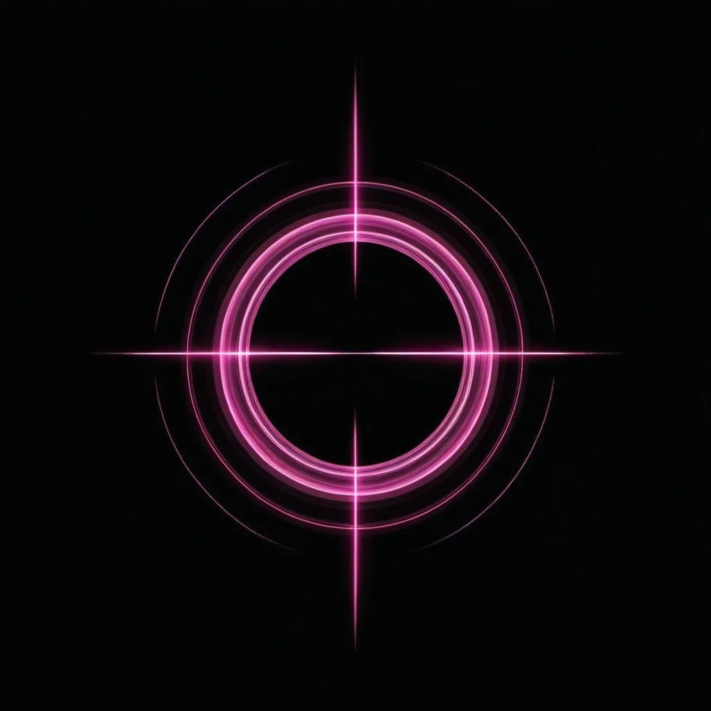 Prompt: pink abstract geometric shapes tantric light painting with black backdrop, minimalistic, elegant line design