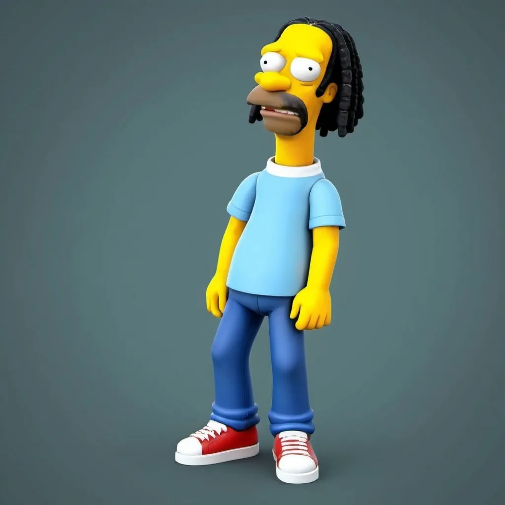 Prompt: Snoop Dog in 3d simpson style