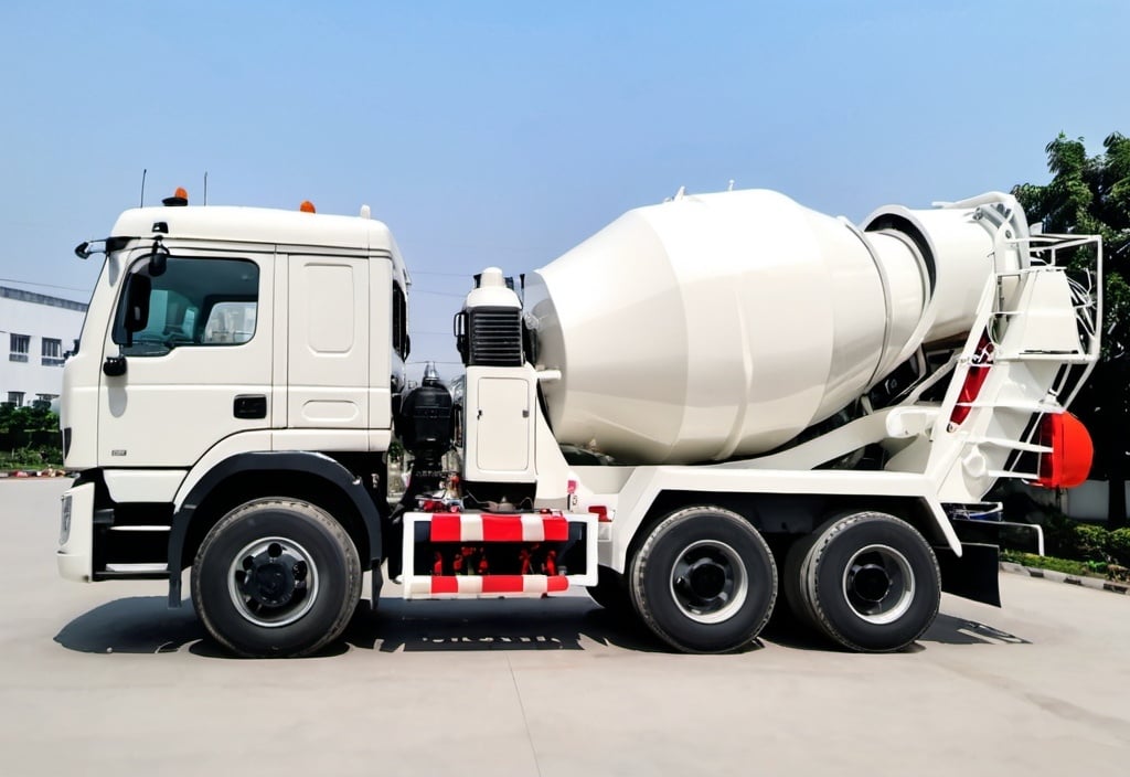 Prompt: generate concrete mixer truck