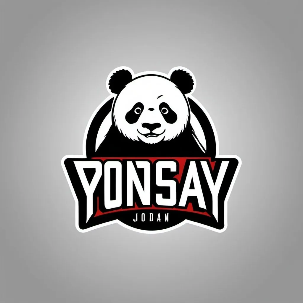 Prompt: Shoe store logo, need Panda and Jordan shoes