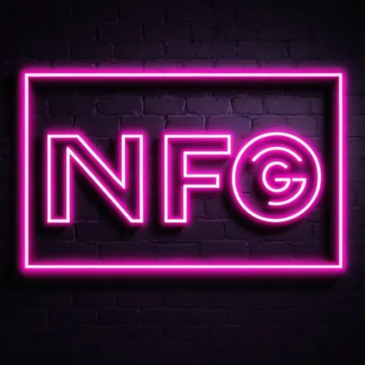 Prompt: Create a logo for an NFT GALLERY BAR with pink neons. ony letters NFT GALLERY BAR