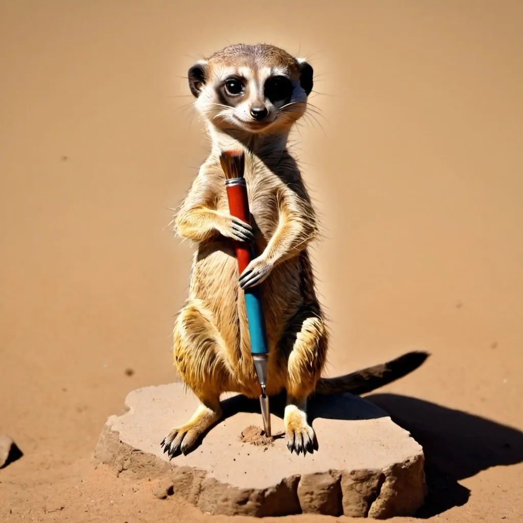 Prompt: meercat artist