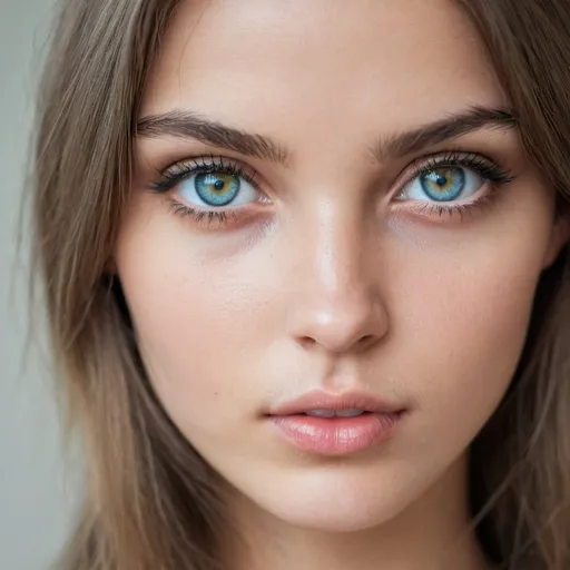 Prompt: focused picture on only the pretty eyes of a model