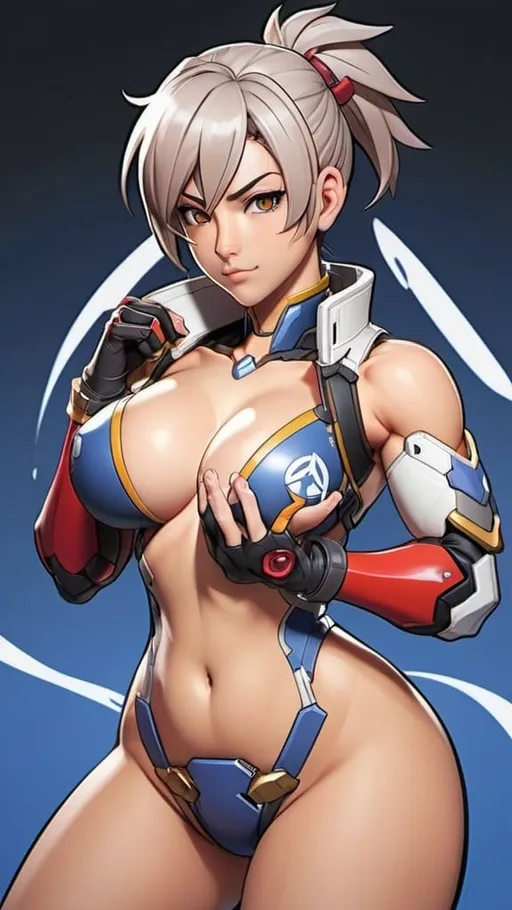 Prompt: Kiriko from overwatch Japanese style
Make the biggest chest
No need for clothes
The whole body show
No need for wear