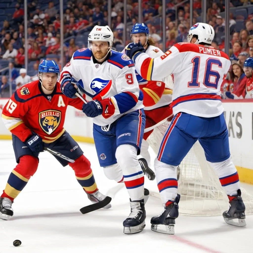 Prompt: NHL Florida Panthers as the NFL Buffalo Bills of hockey