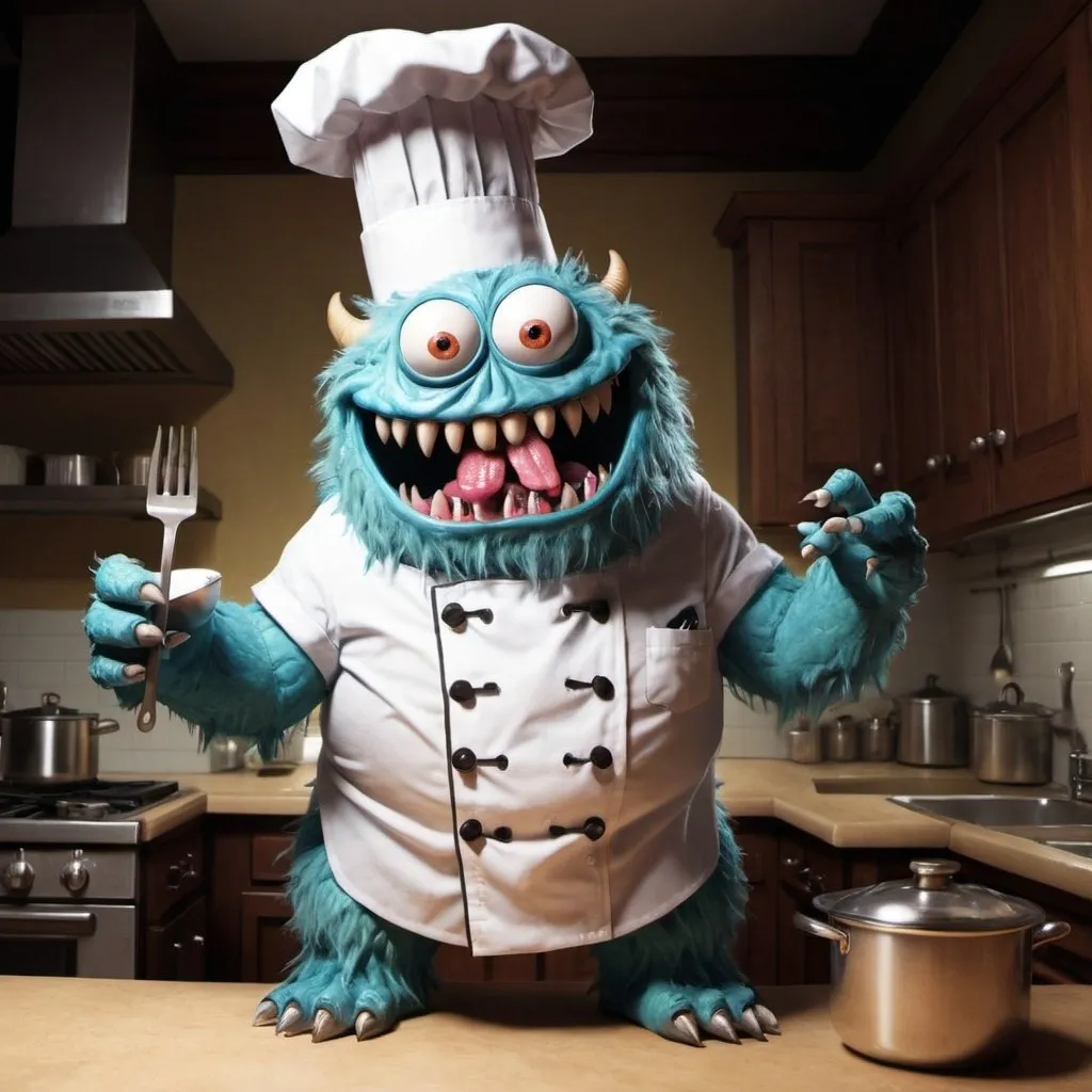 Prompt: a Monster that wants to become a Chef

