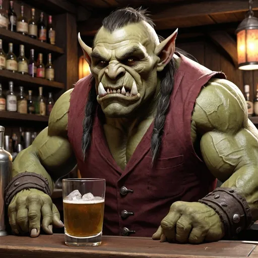 Prompt: An Orc Bartender


