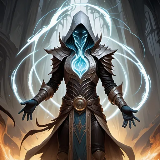 Prompt: In the Magic the Gathering Art Style of Aaron Miller. I need a magically looking art based around the musical no people just what look like sound waves