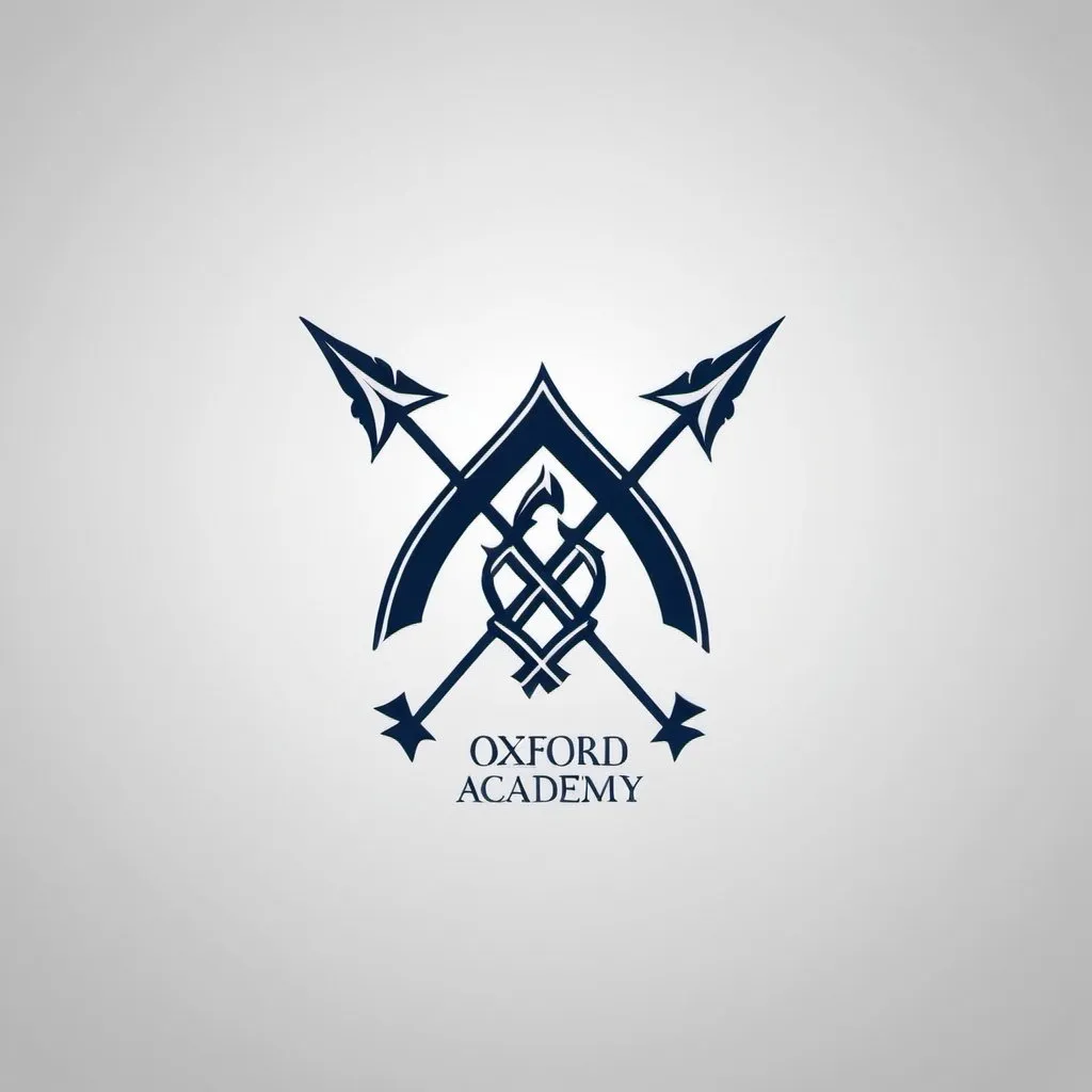 Prompt: Create a logo for a school called Oxford Academy. The icon should convey excellence and incorporate bow and arrows.