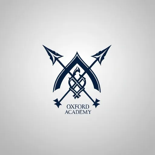 Prompt: Create a logo for a school called Oxford Academy. The icon should convey excellence and incorporate bow and arrows.