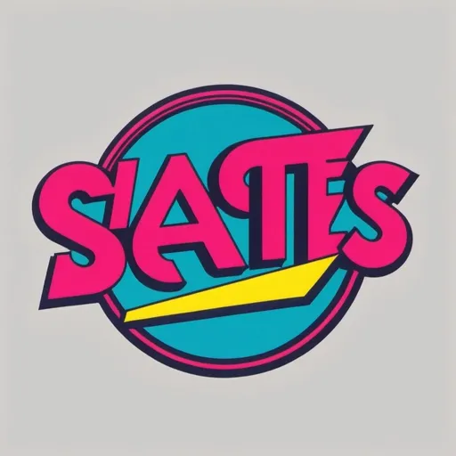 Prompt: 80s logo skate picture