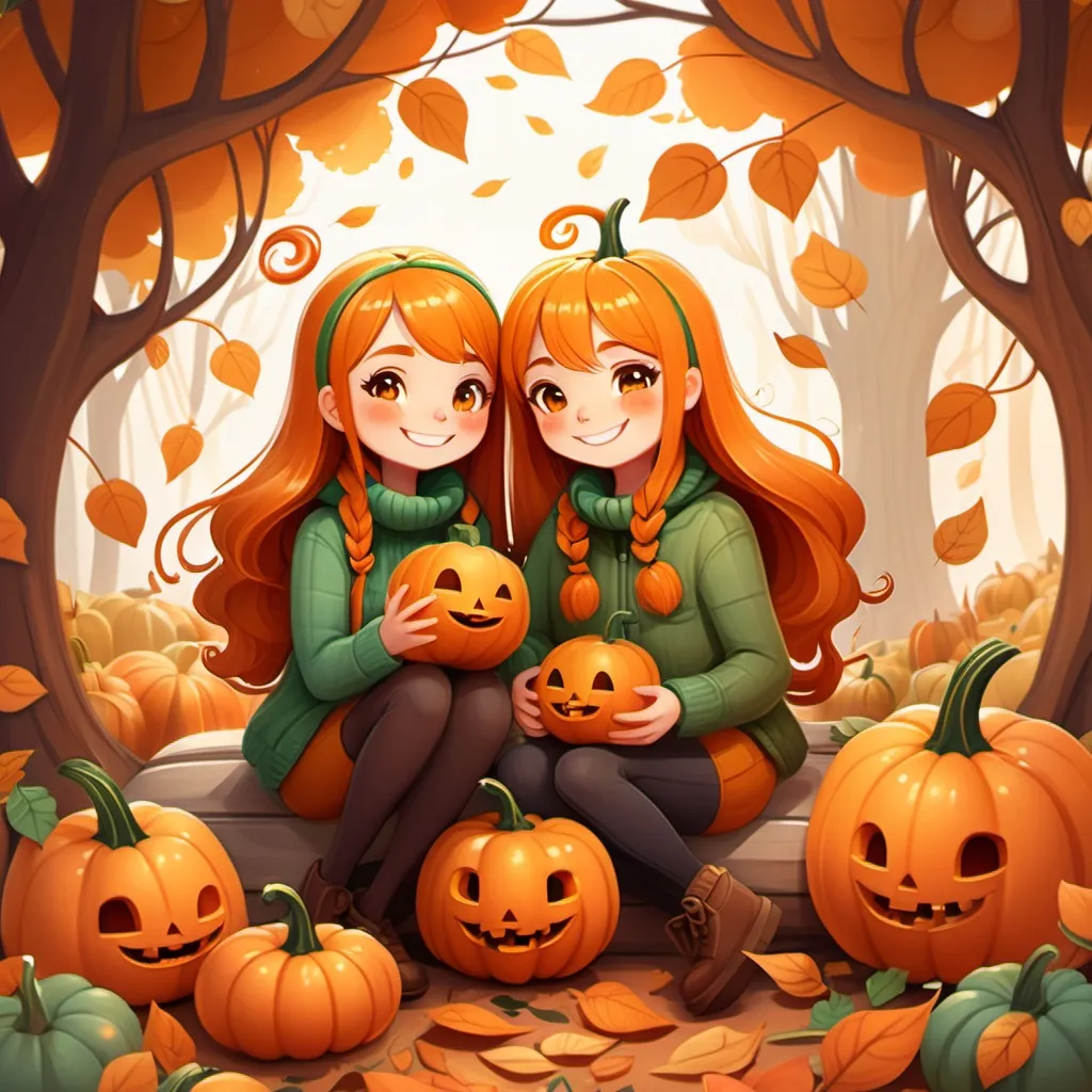 Prompt: Pumpkin best friends