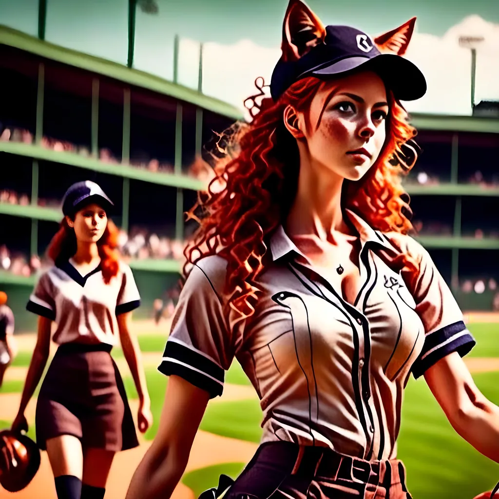 Prompt: <mymodel> anatomically correct  women  playing baseball in a baseball field
