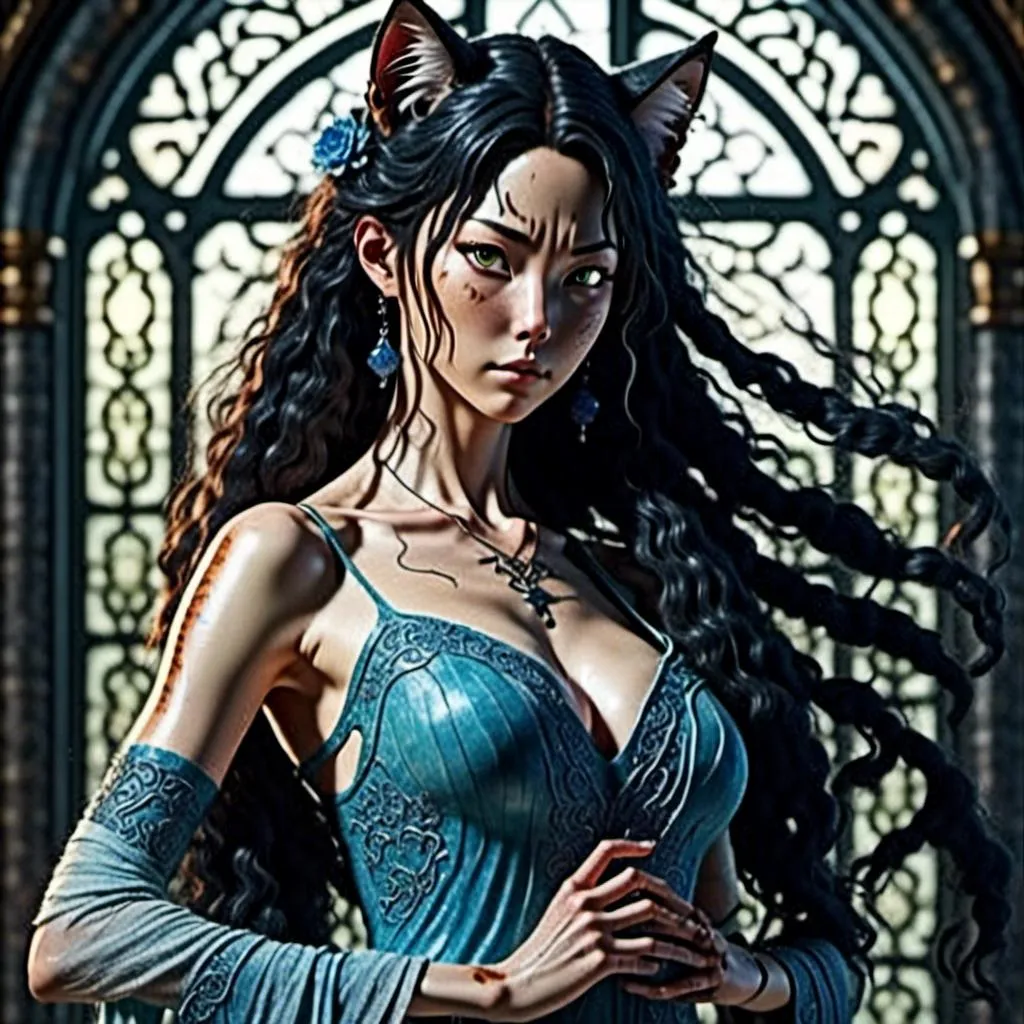 Prompt: <mymodel> Realistic 45 year old korean woman, detailed long black hair, detailed blue eyes, detailed skin texture, full body view, delicate, diffused lighting, beautiful, artistic, detailed, fantasy style Celtic background, long hair, detailed eyes, full-body pose dancing, elegant, ethereal, soft lighting
