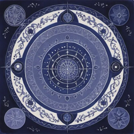 Prompt: indigo mystic's circle