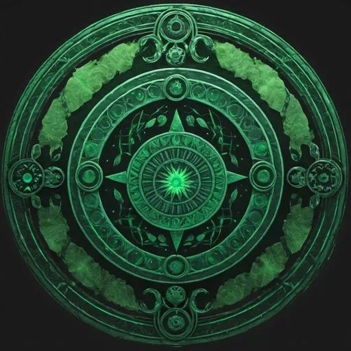 Prompt: green mystic's circle
