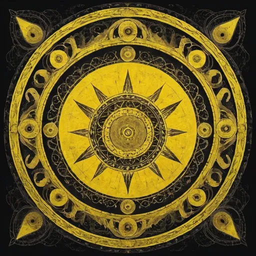 Prompt: yellow mystic's circle