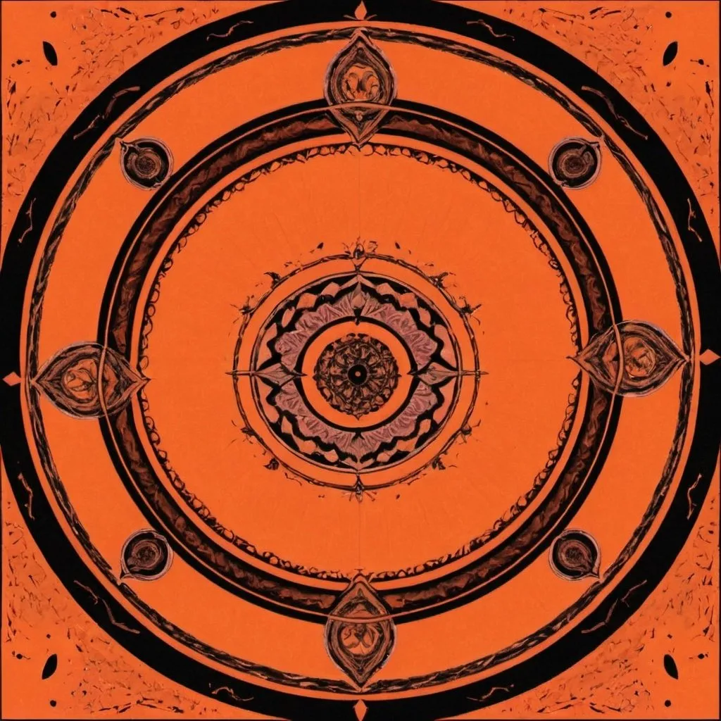 Prompt: orange mystic's circle