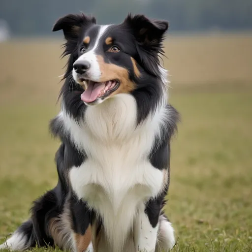 Prompt: Border Collie Blue tricolor 