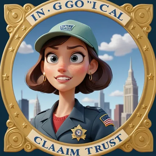 Prompt: animated claim "in glocal we trust",  claim well readable