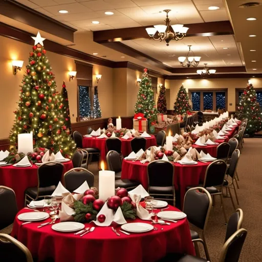 Prompt: A Christmas party on December 7th at 6PM at the clubhouse. Music and catered buffet! $30 per person.