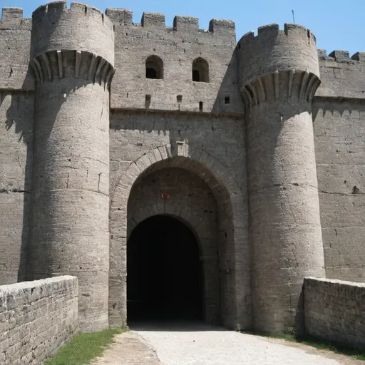 Prompt: Entrance of an fortress